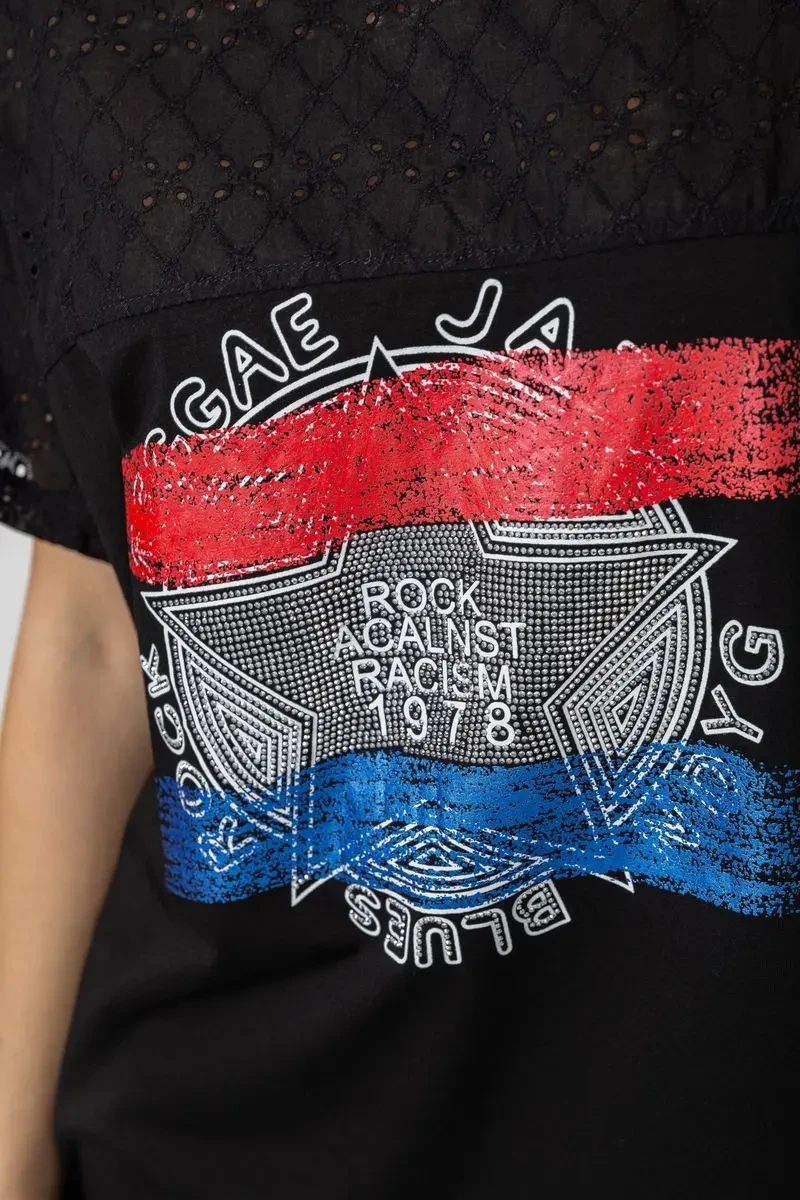 Футболка жіноча з принтом, колір чорний, 244RW532 5