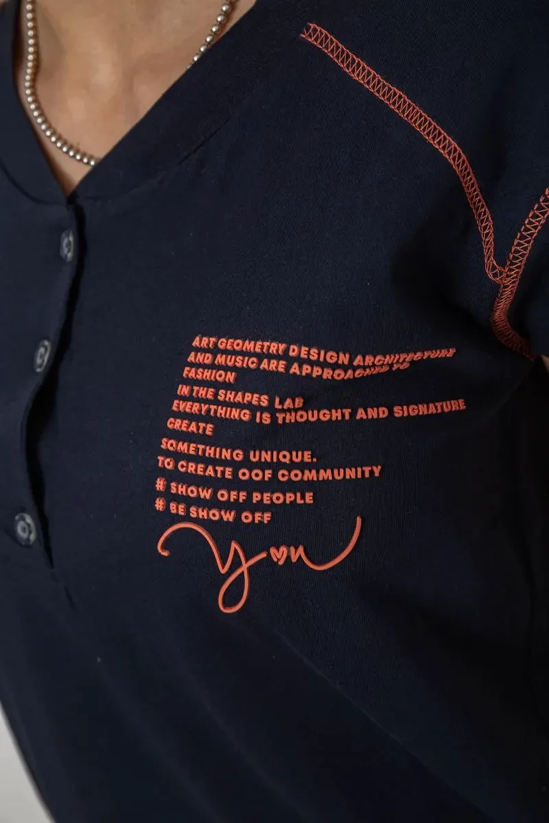 Піжама жіноча з принтом, колір синій, 243R0004-P10 6