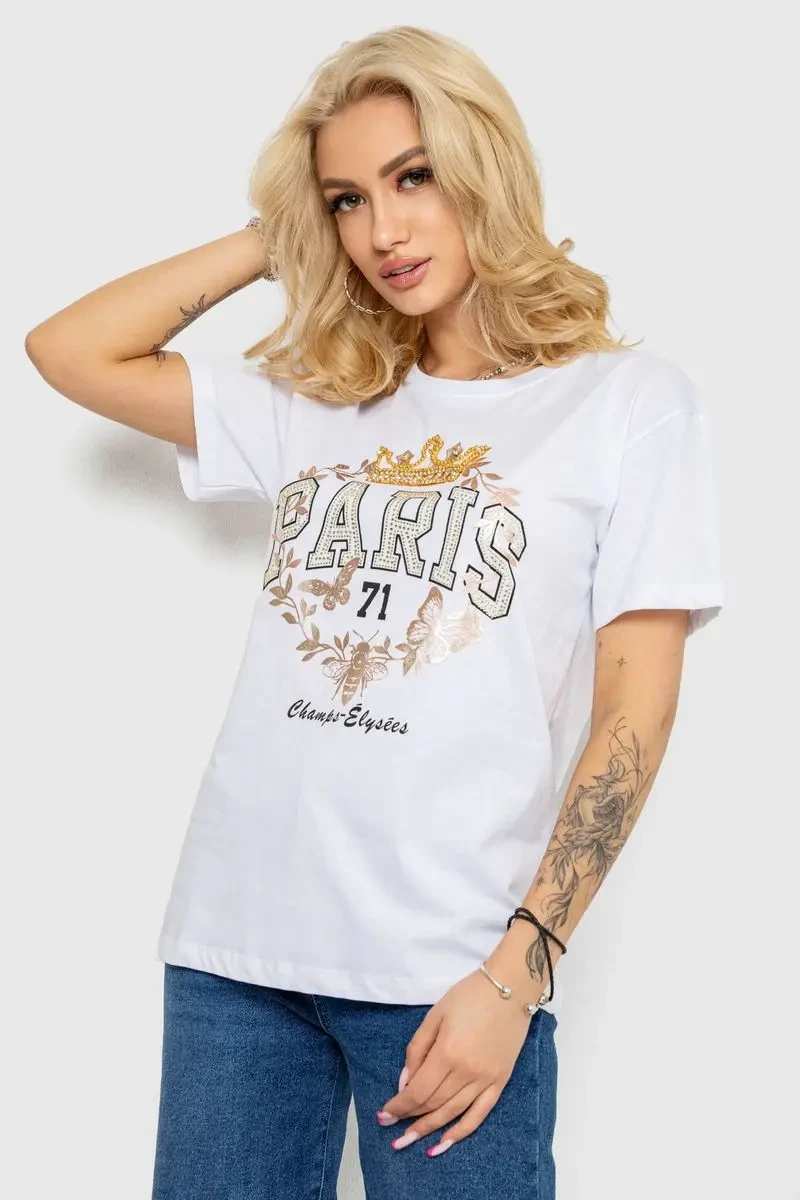 Футболка жіноча, колір білий, 244R4585 3