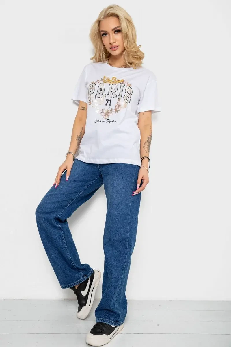 Футболка жіноча, колір білий, 244R4585 4