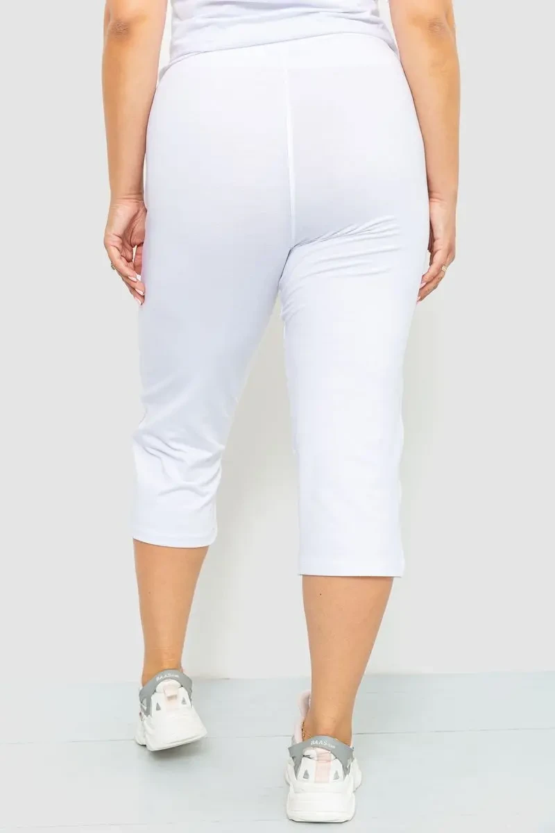 Капрі жіночі з лампасами, колір білий, 102R5174-1 4