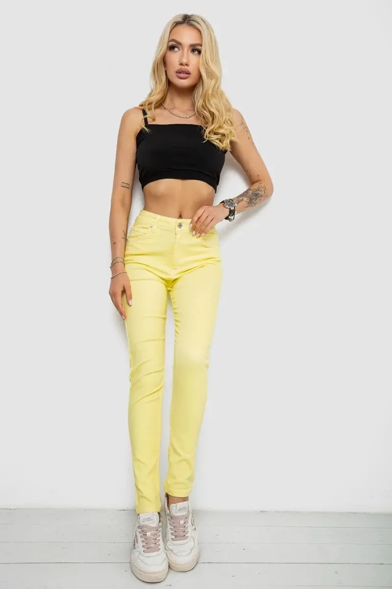 Джинси жіночі, колір жовтий, 182R1329 2