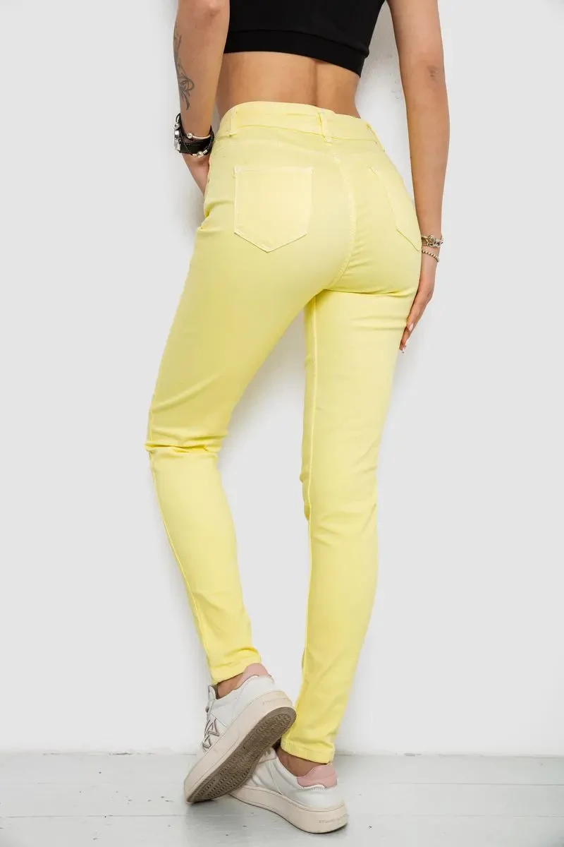 Джинси жіночі, колір жовтий, 182R1329 4