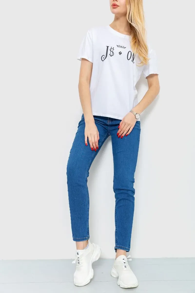 Футболка жіноча, колір білий, 198R022 2