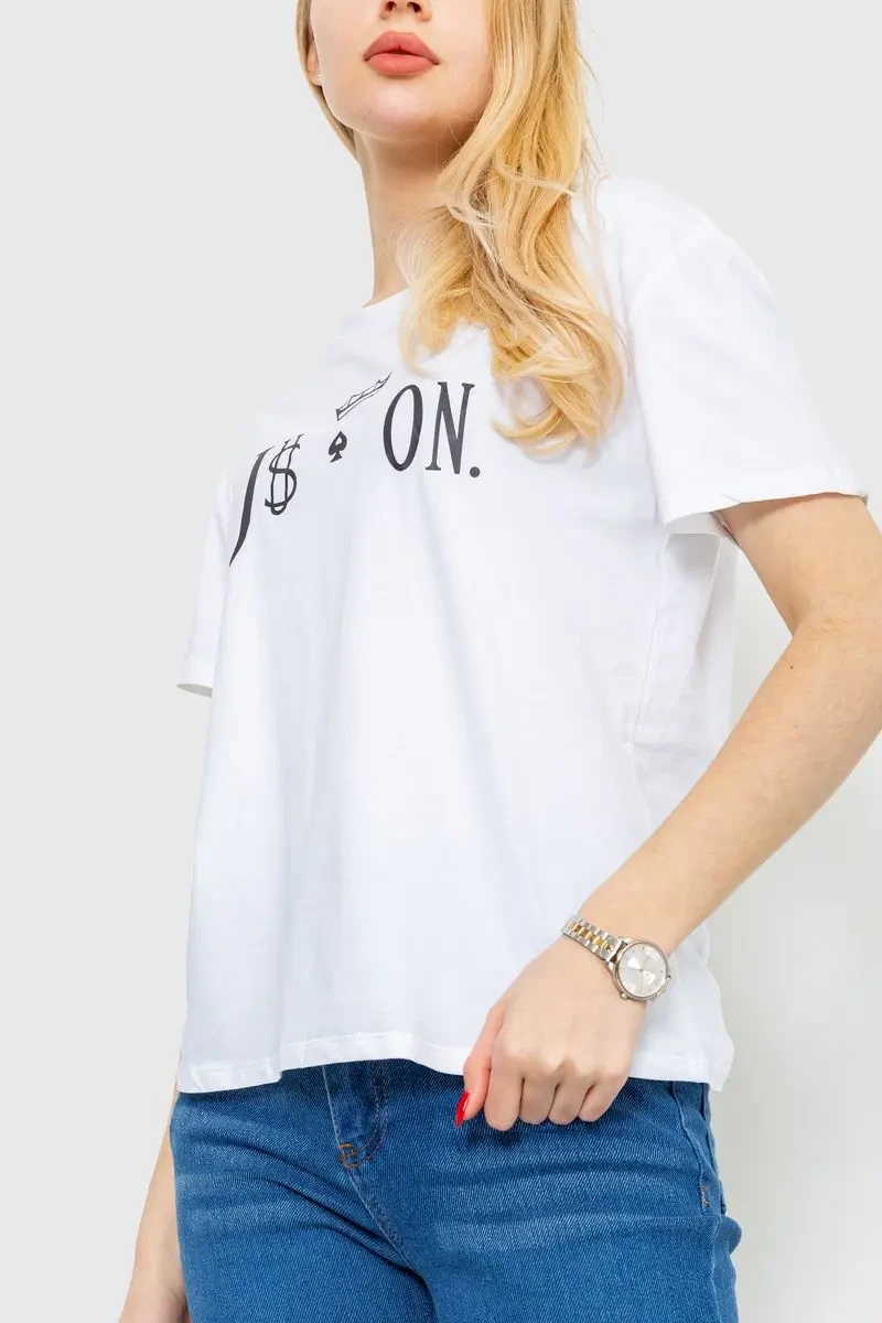 Футболка жіноча, колір білий, 198R022 3