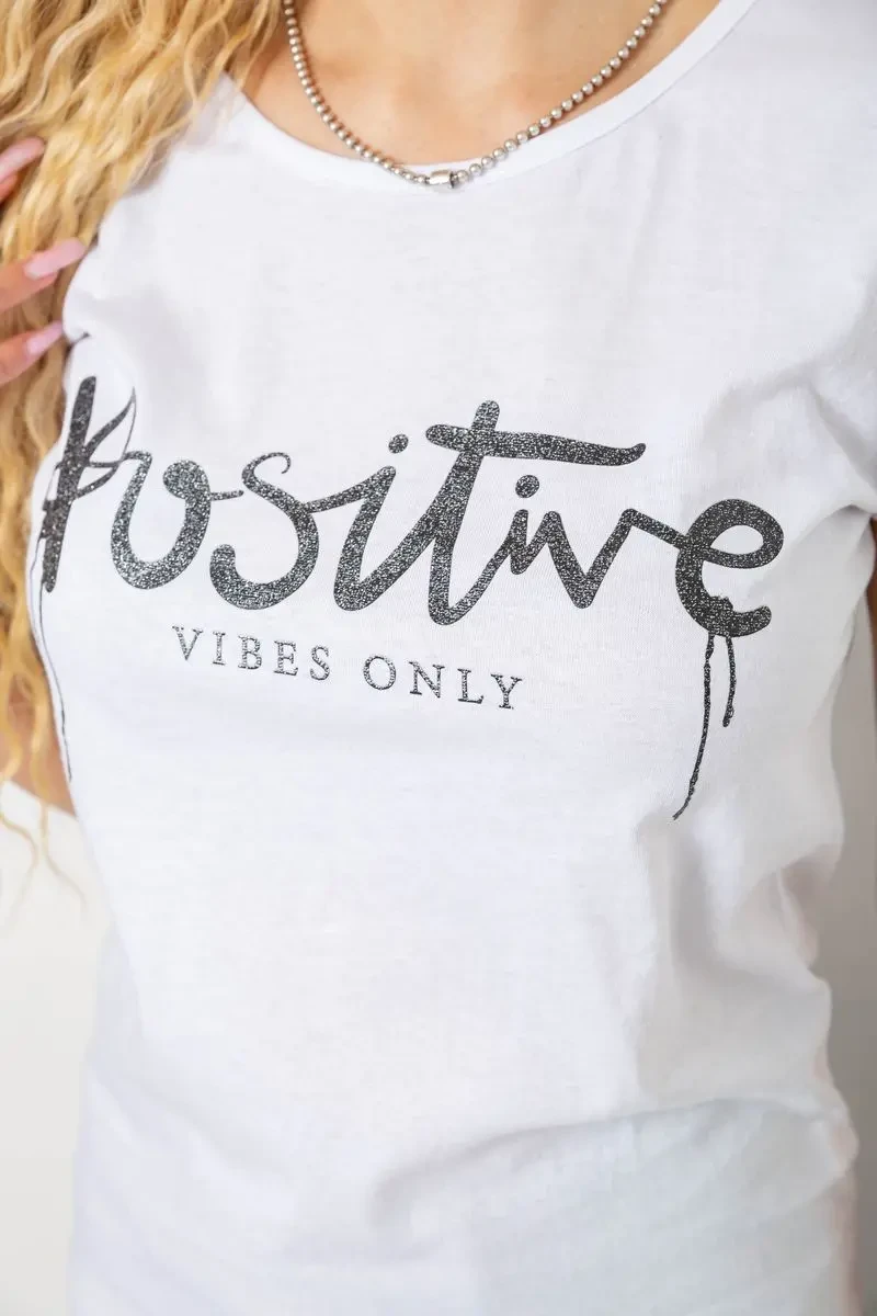 Футболка жіноча з принтом, колір білий, 244R2212 5