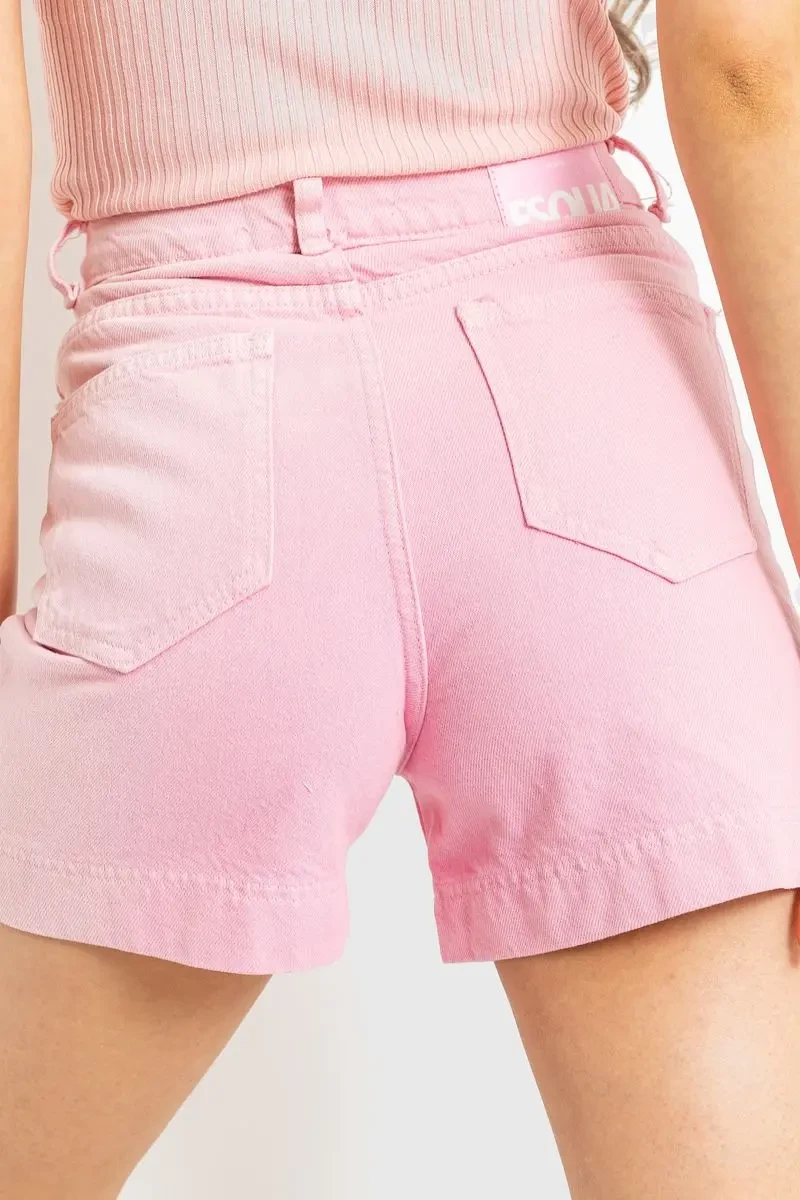Джинсові шорти жіночі, колір рожевий, 214R245 4