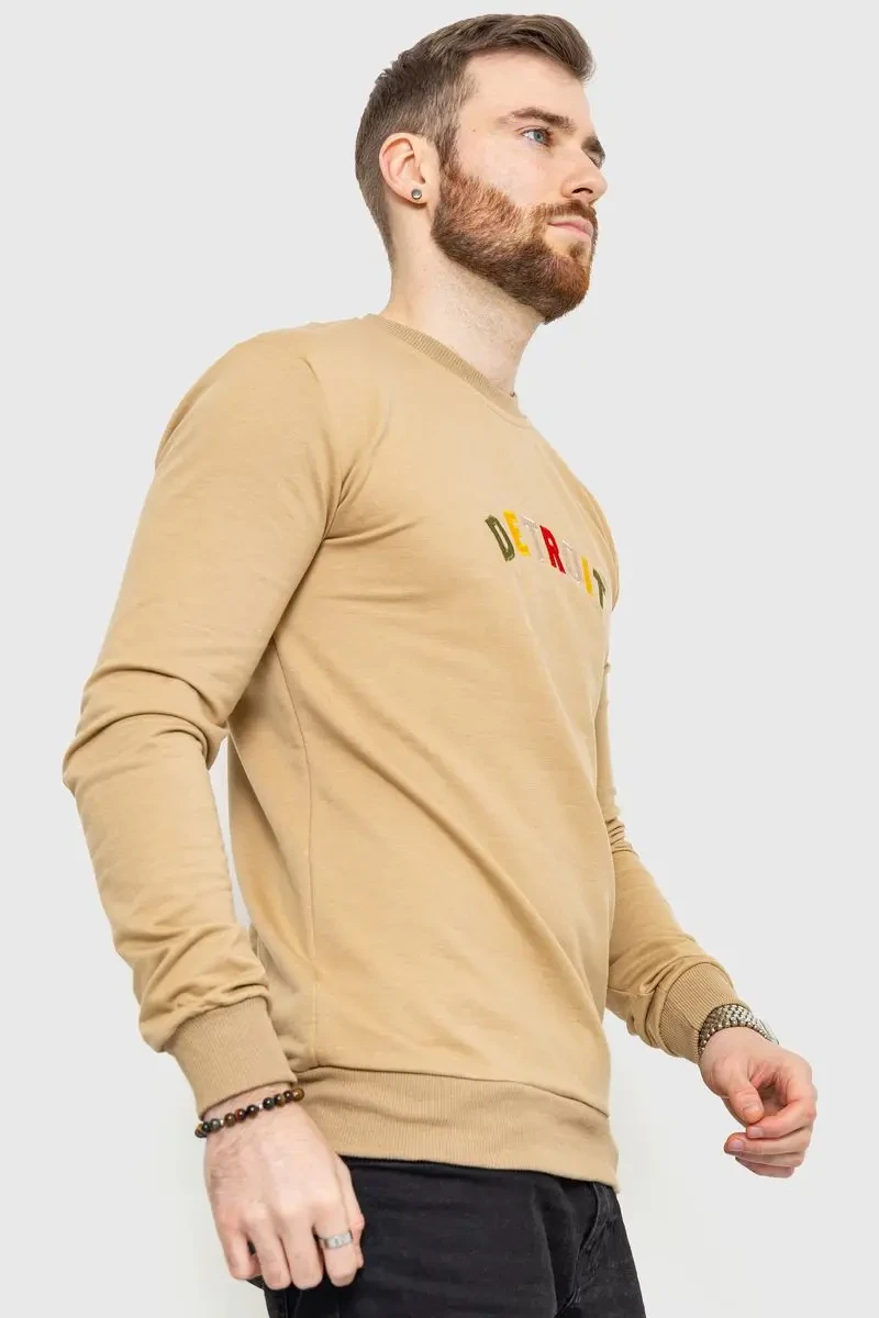 Світшот чоловічий демісезонний, колір бежевий, 208R0204 3