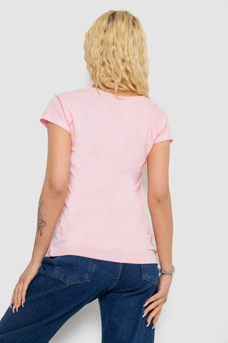 Футболка жіноча з принтом, колір рожевий, 244R2216 4