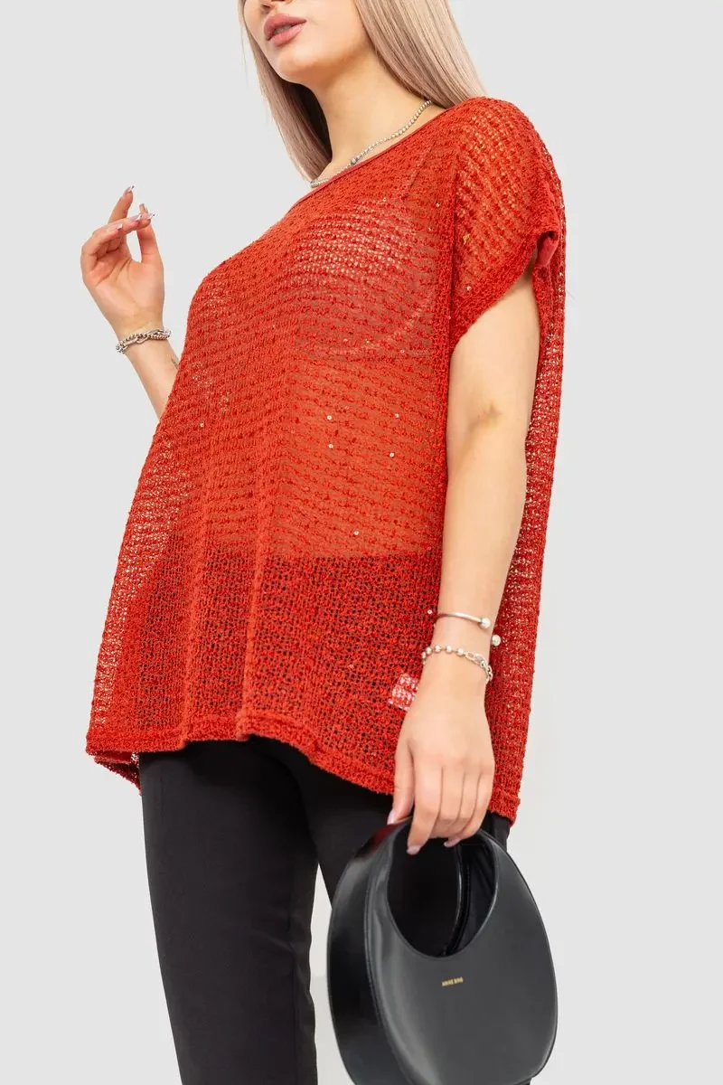 Кофта жіноча, колір теракотовий, 244R0282 3