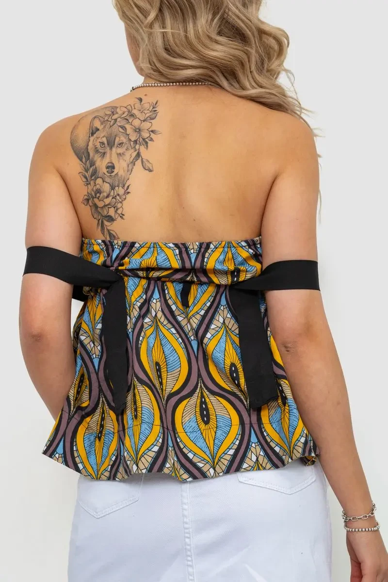 Топ жіночий різнокольоровий, колір різнобарвний, 244R066 4