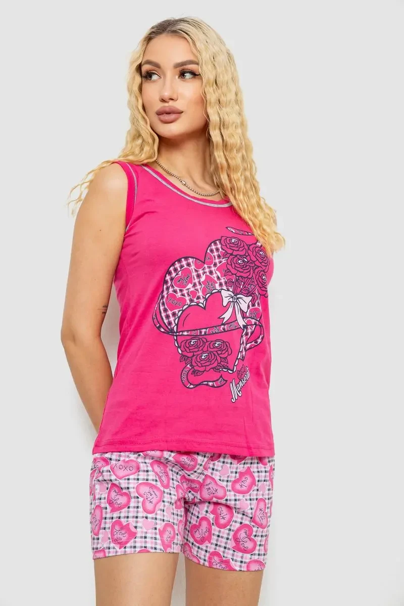 Піжама жіноча, колір малиновий, 243R03674 3