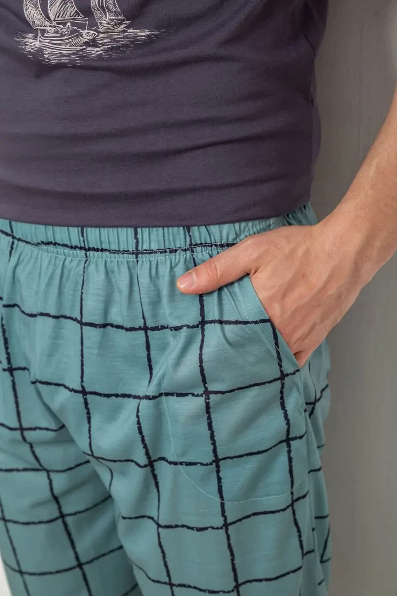 Піжама чоловіча з принтом, колір сірий, 243R2011 6