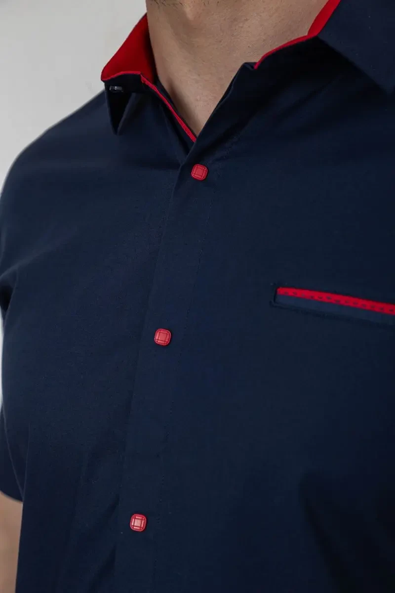 Сорочка чоловіча, колір темно-синій, 214R7112 5