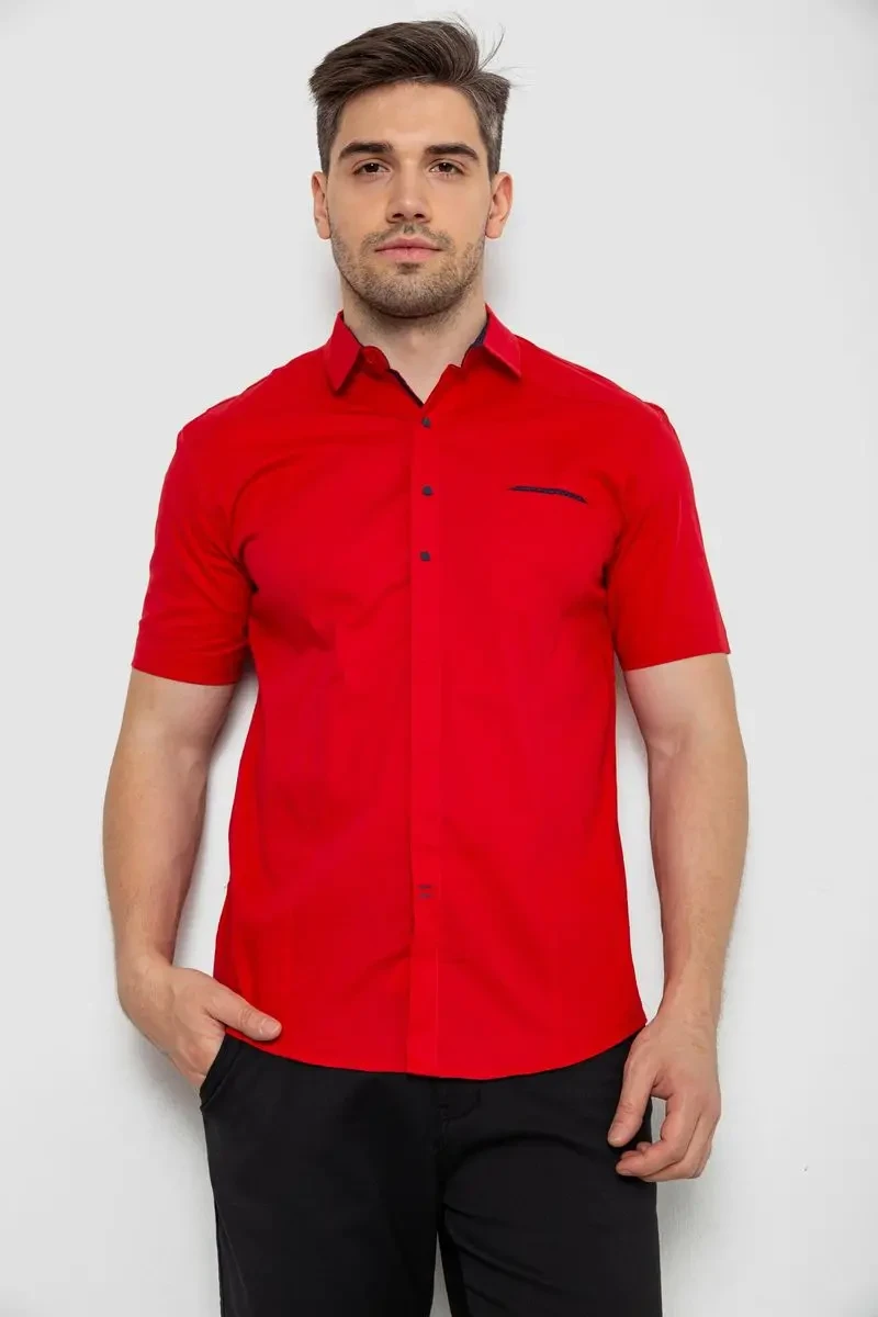 Сорочка чоловіча, колір червоний, 214R7113