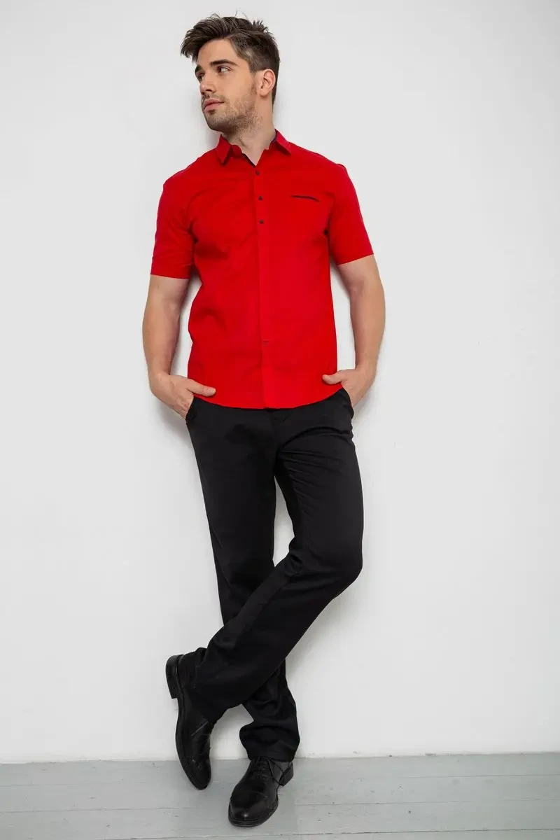 Сорочка чоловіча, колір червоний, 214R7113 2