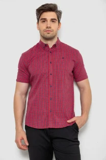 Сорочка чоловіча стрейчева, колір червоний, 214R2445-5