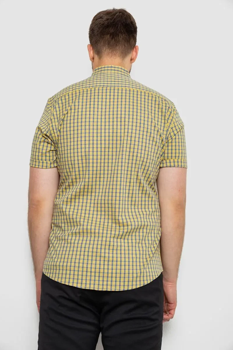 Сорочка чоловіча в клітинку, колір жовтий, 214R4564 4