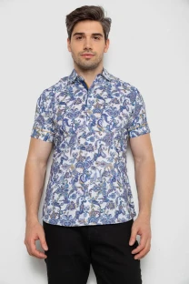 Сорочка чоловіча з короткими рукавами, колір бузковий, 214R582