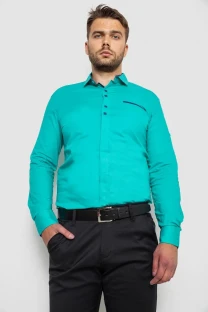 Сорочка чоловіча, колір бірюзовий, 214R7002