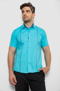 Сорочка чоловіча однотонна, колір блакитний, 214R7003-5