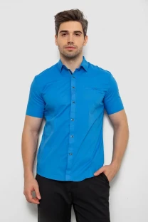 Сорочка чоловіча однотонна, колір блакитний, 214R7005
