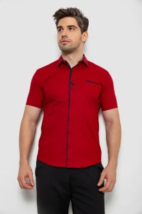 Сорочка чоловіча, колір бордовий, 214R7007