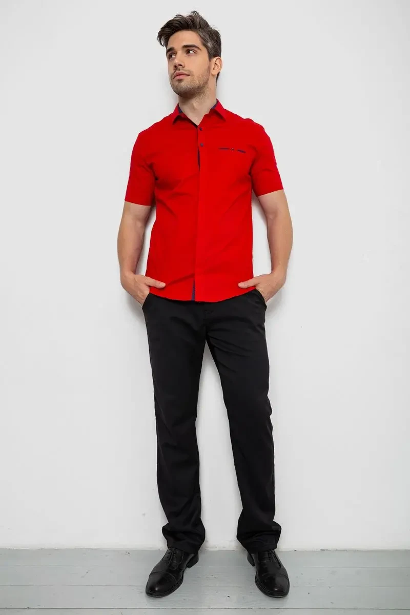 Сорочка чоловіча класична, колір червоний, 214R7116 2