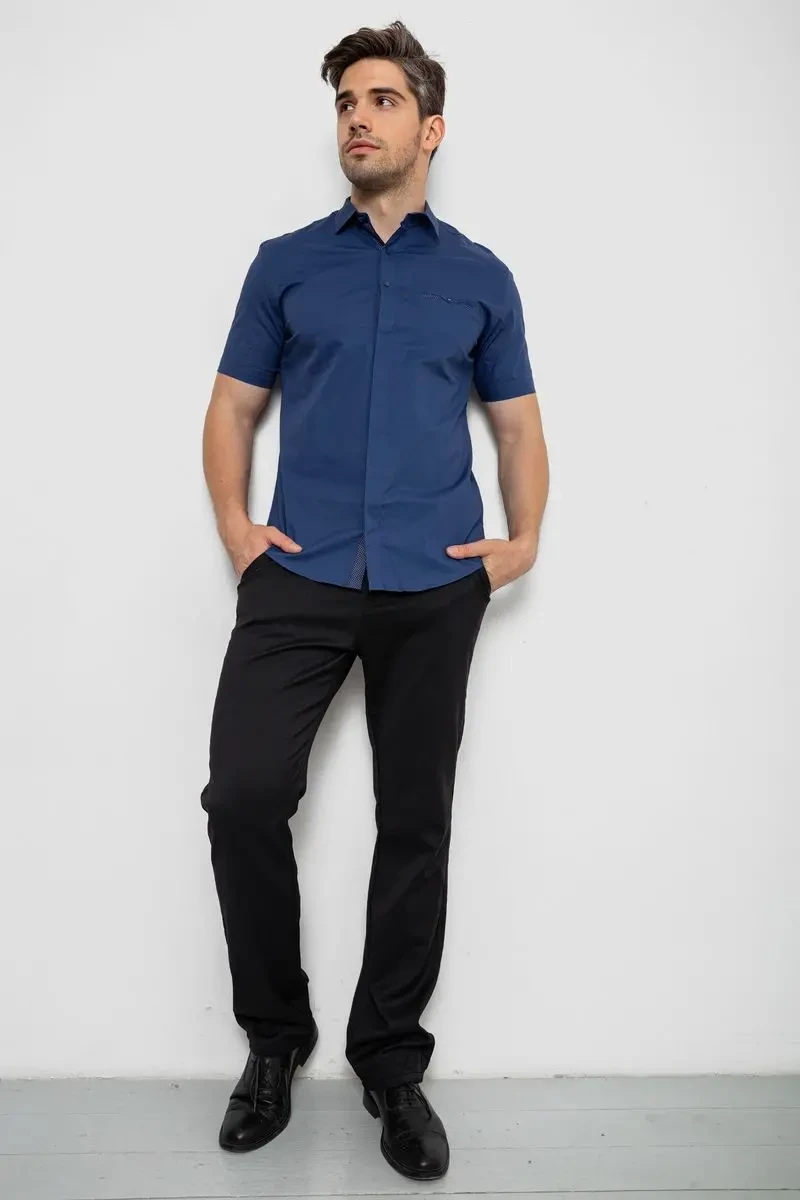 Сорочка чоловіча класична, колір синій, 214R7116 2