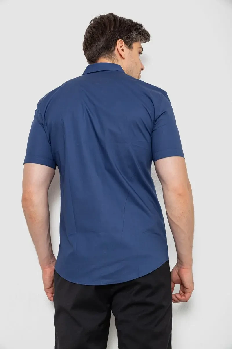 Сорочка чоловіча однотонна, колір синьо-бежевий, 214R7118 4