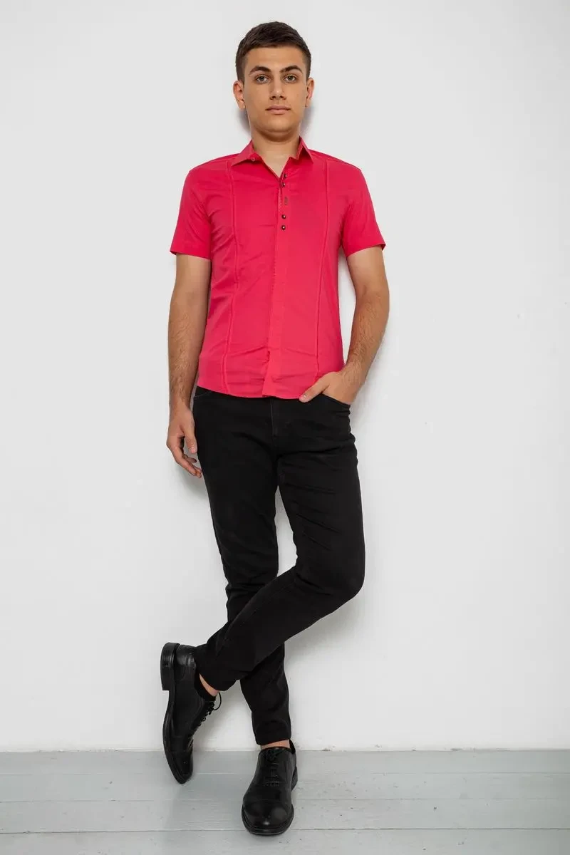 Сорочка чоловіча, колір рожевий, 214R7447 2