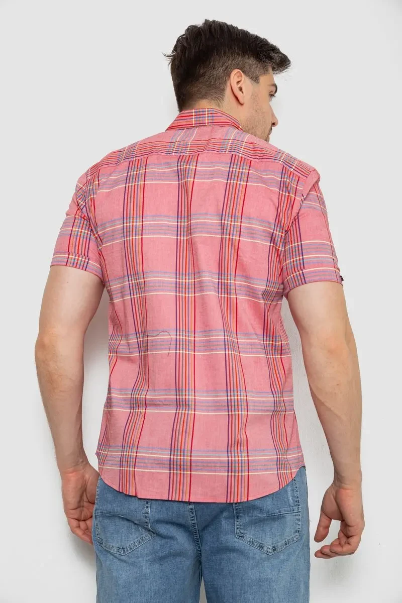 Сорочка чоловіча в смужку, колір рожевий, 214R841 4