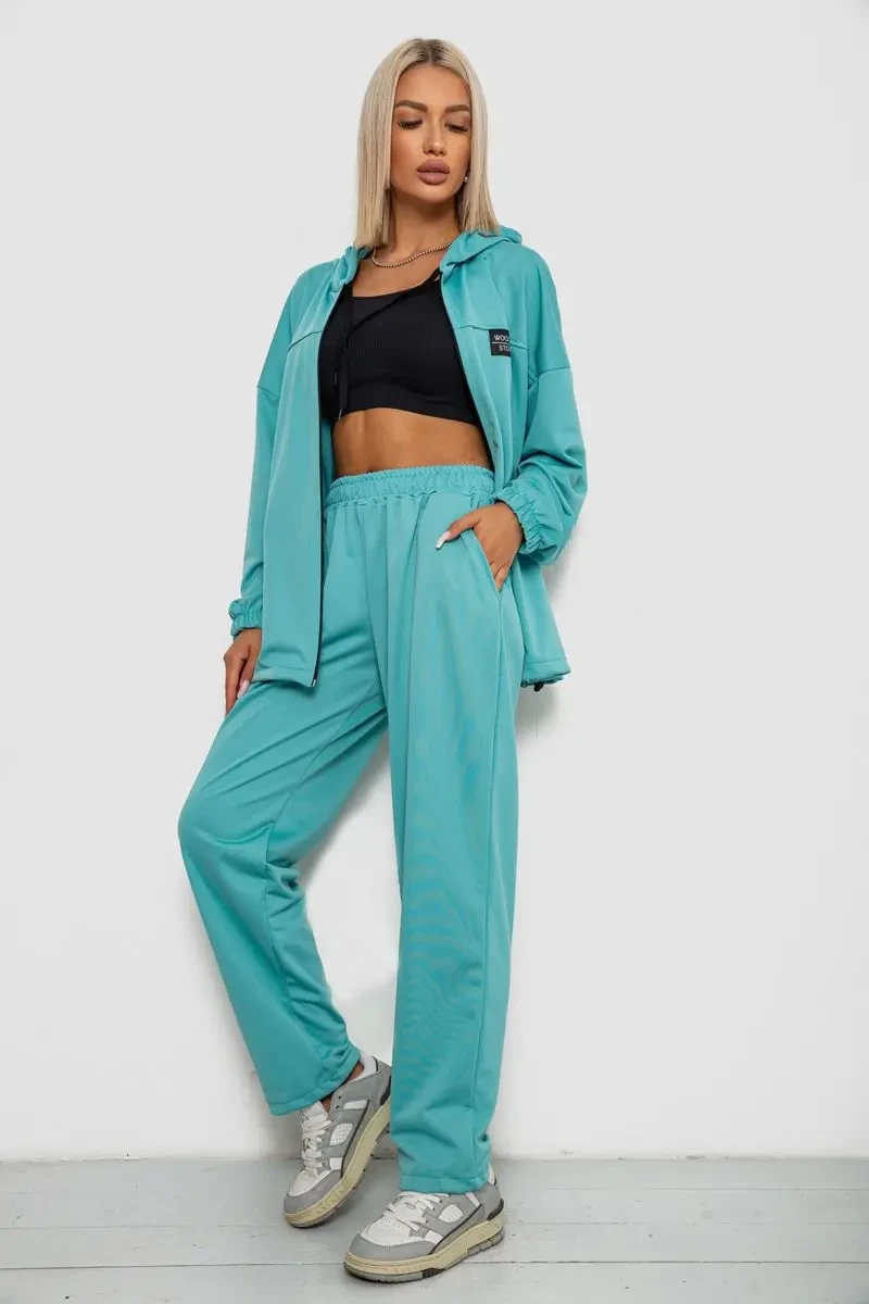 Спортивний костюм жіночий, колір бірюзовий, 238R114 3