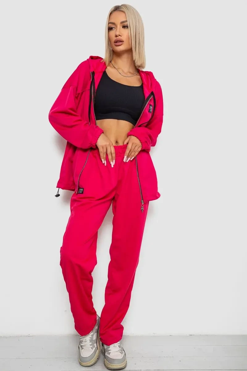 Спортивний костюм жіночий, колір малиновий, 238R114-4