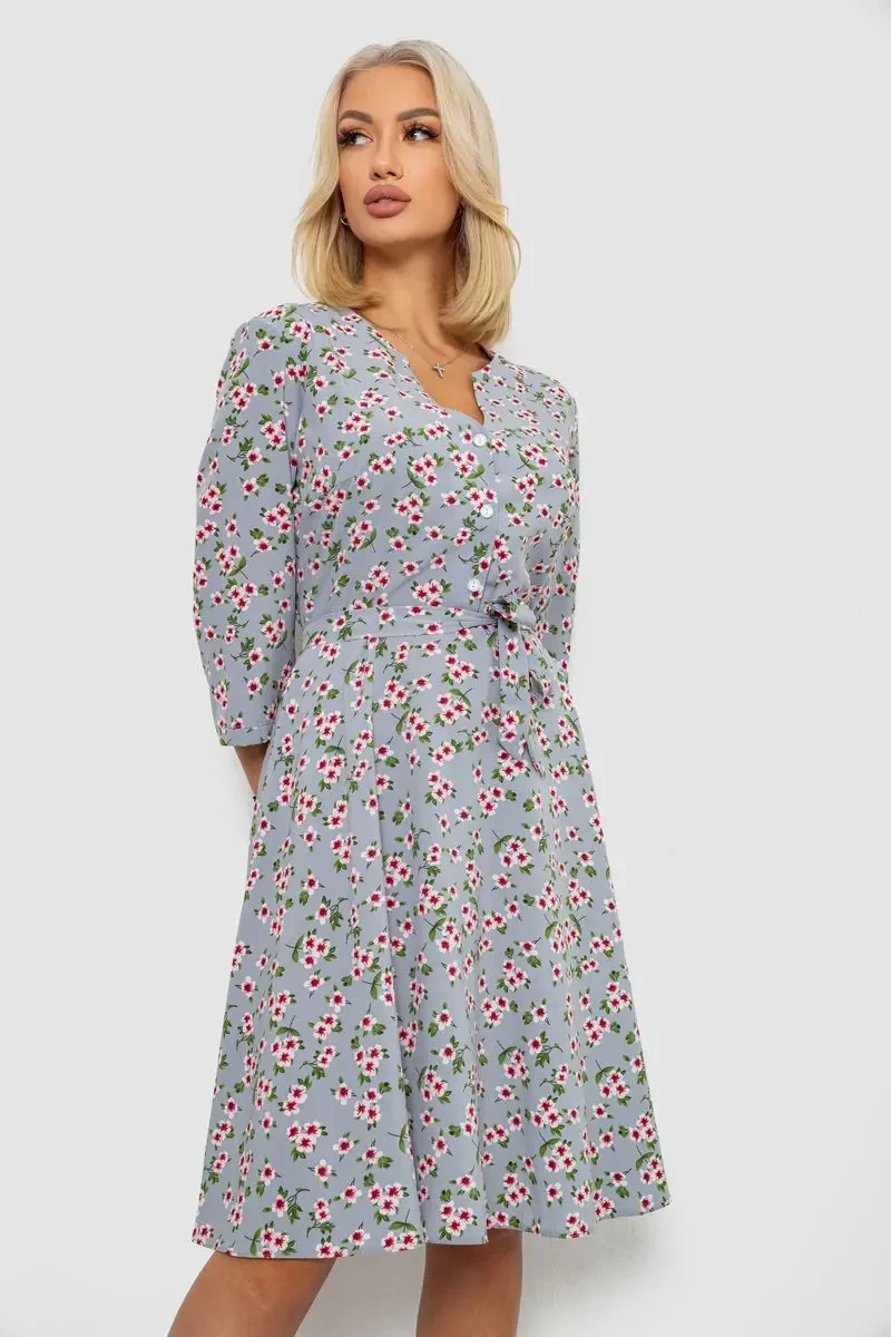 Сукня софт з принтом, колір джинс, 230R0032-5 2