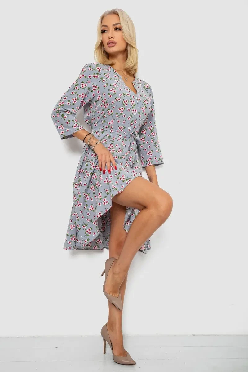 Сукня софт з принтом, колір джинс, 230R0032-5 3