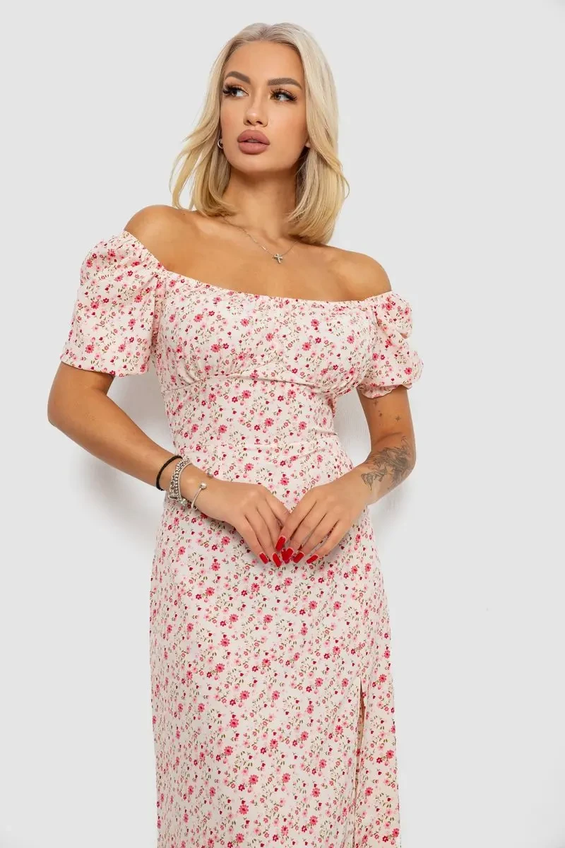 Сукня софт з принтом, колір рожевий, 230R010 2