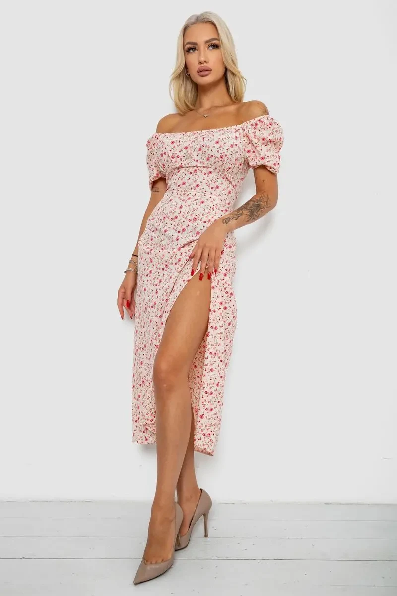 Сукня софт з принтом, колір рожевий, 230R010 3