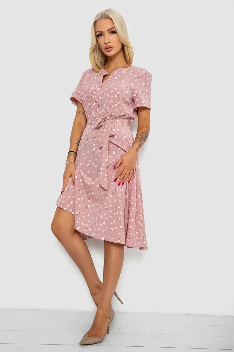 Сукня софт з принтом, колір рожевий, 230R1111 3