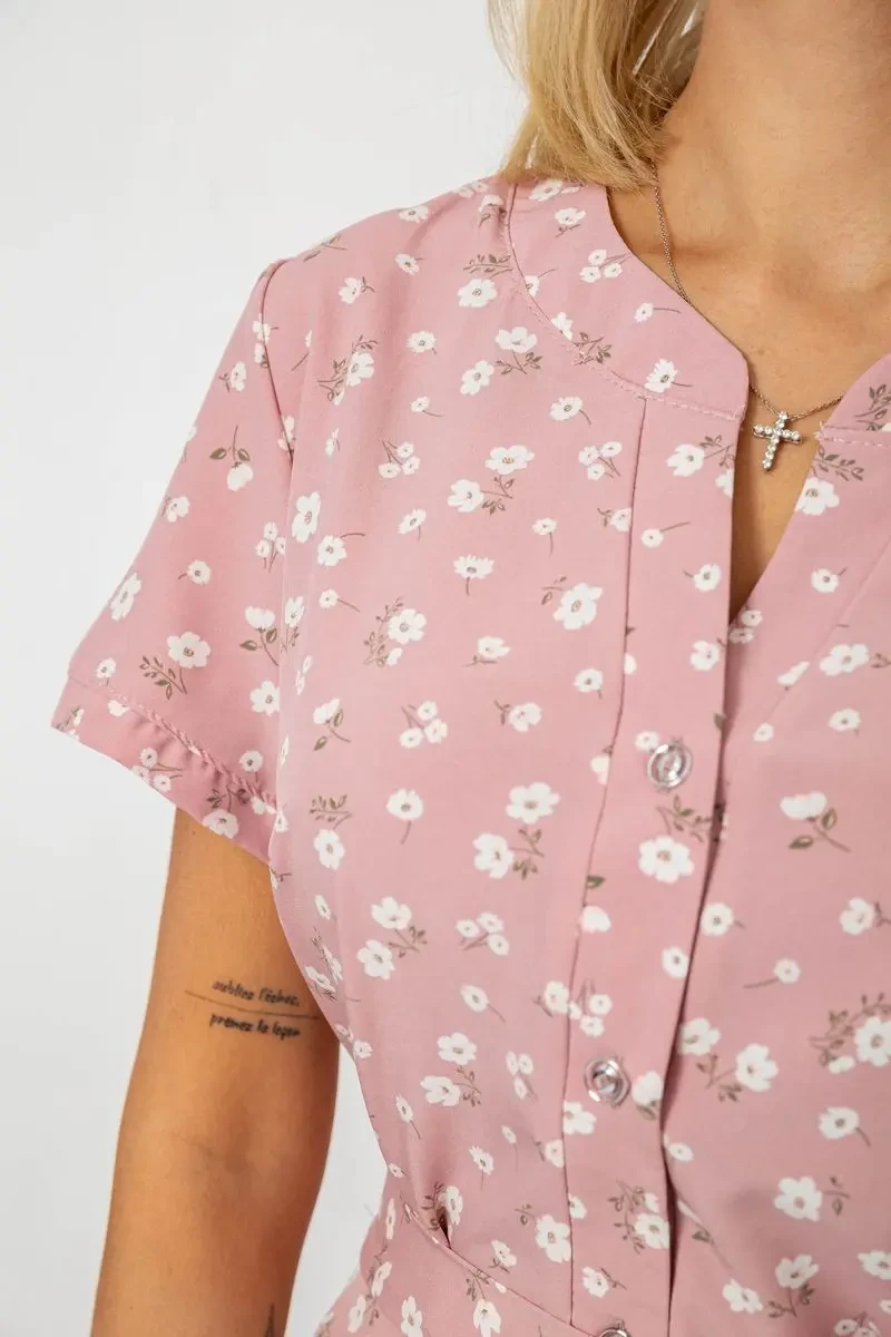 Сукня софт з принтом, колір рожевий, 230R1111 5