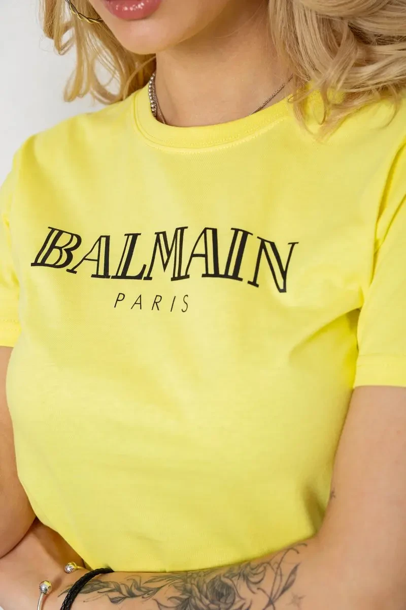 Футболка жіноча з принтом, колір жовтий, 238R01640 5