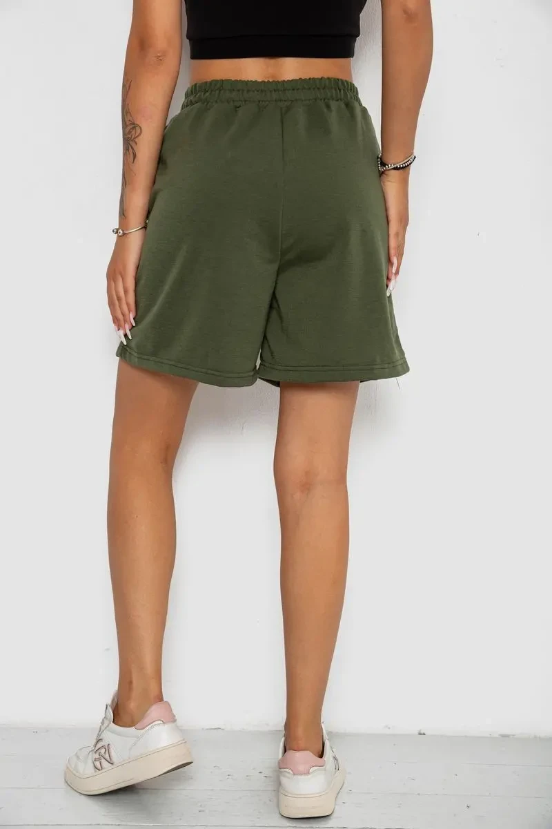 Шорти жіночі з принтом, колір хакі, 238R131 4