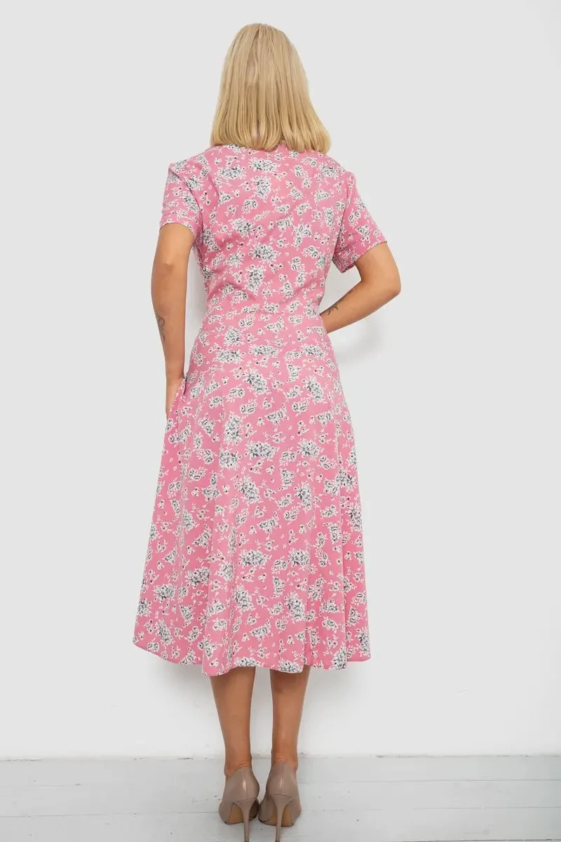 Сукня софт з принтом, колір рожевий, 230R1016-1 4