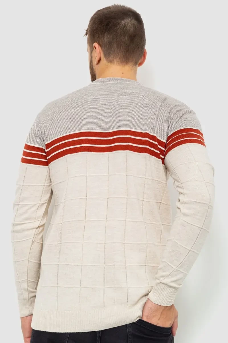 Светр чоловічий, колір світло-бежевий, 161R884 4