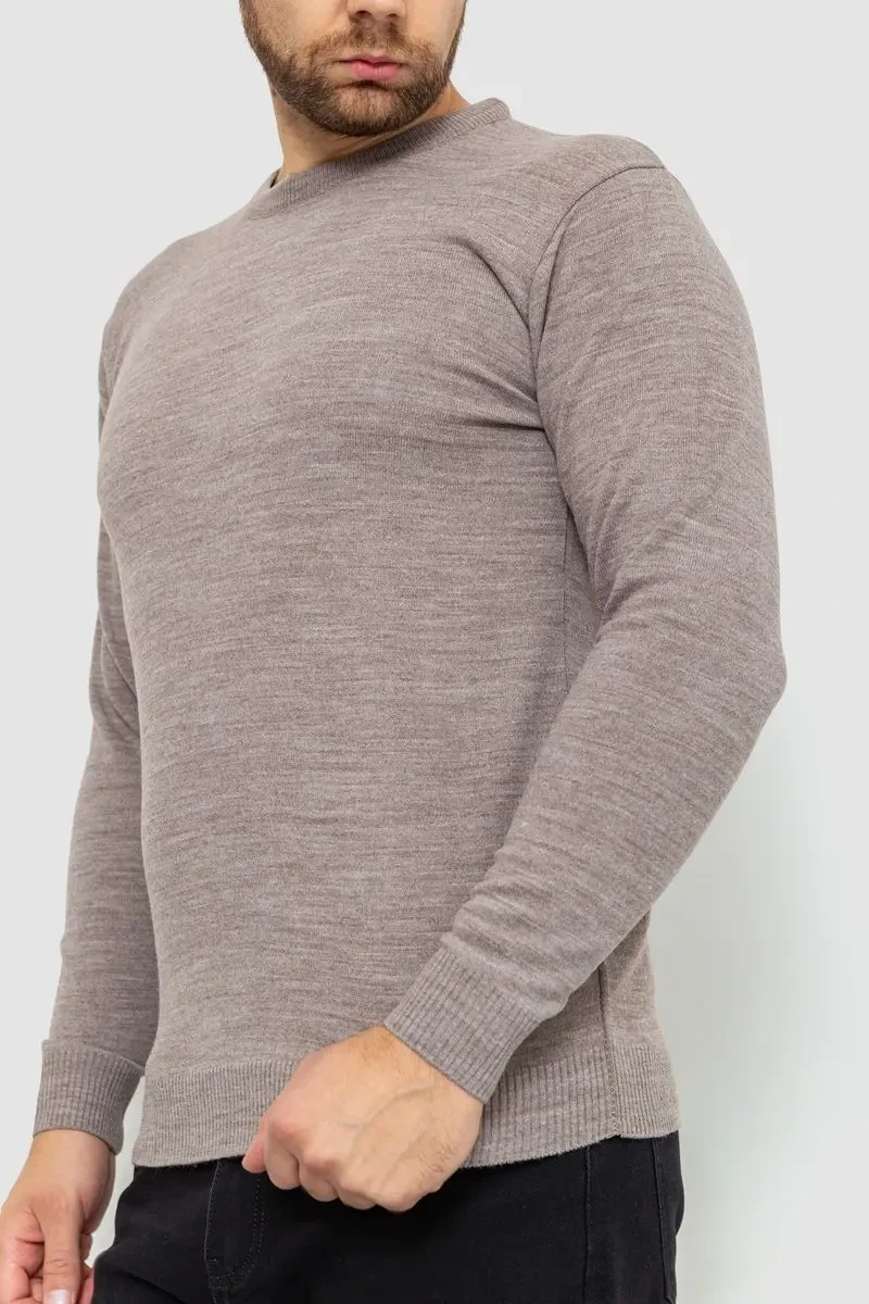 Светр чоловічий однотонний, колір мокко, 161R1770-1 3