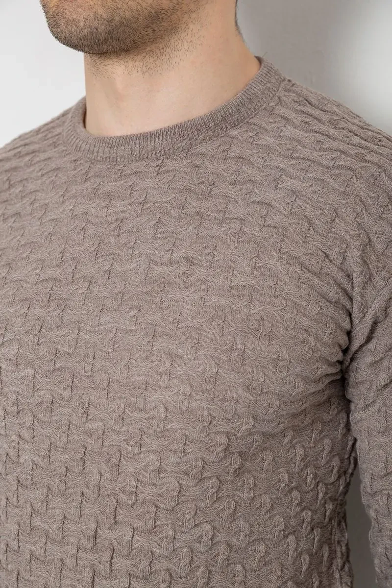 Светр чоловічий, колір мокко, 161R882 5
