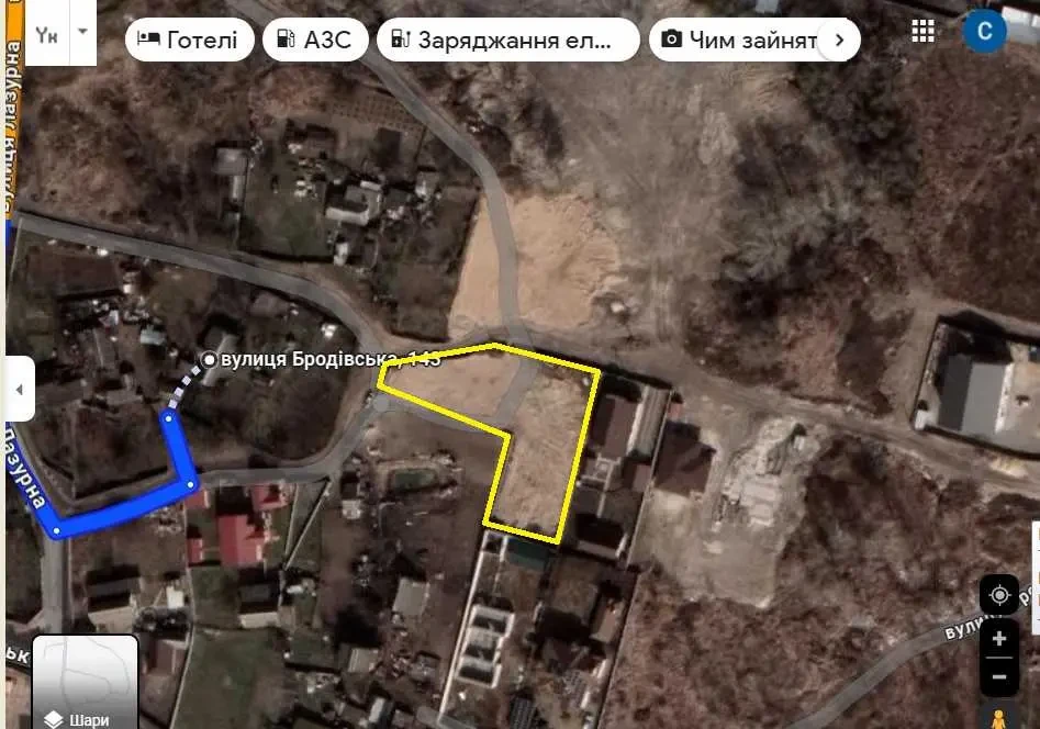 ділянка під житлову забудову Київ, Голосіївський, Бродівська 4