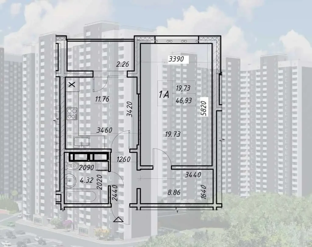 1-к квартира Київ, Оболонський, Сім’ї Кульженків 21 2