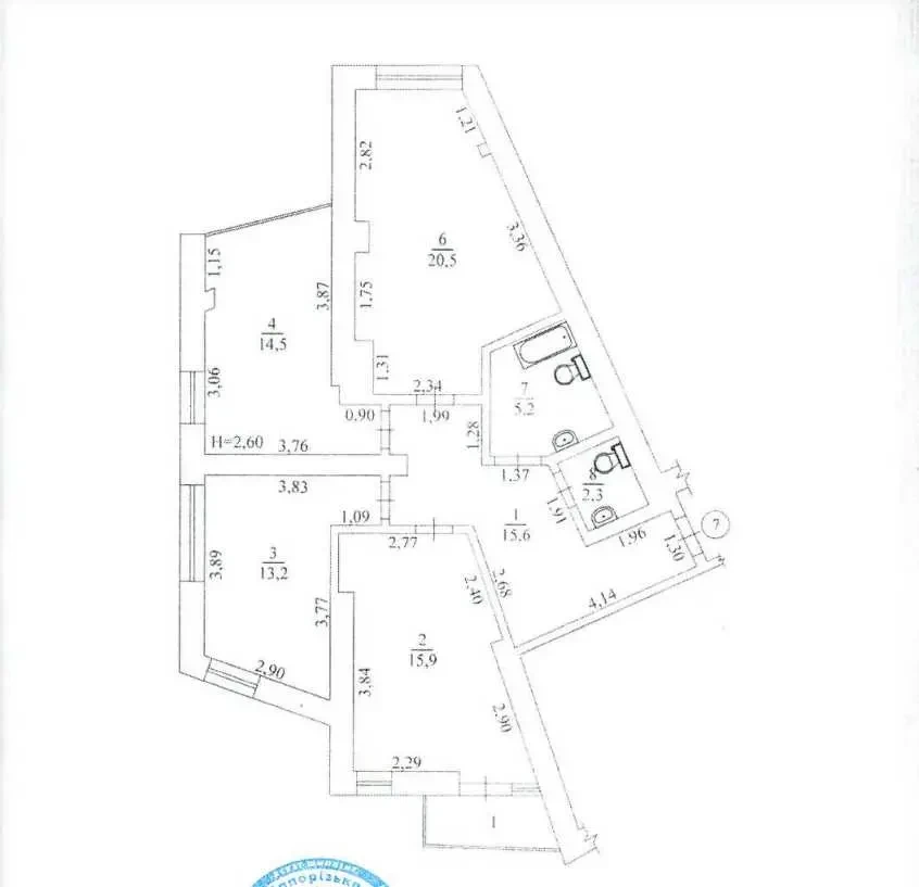 3-к квартира Львів, Личаківський, Пасічна 33 20