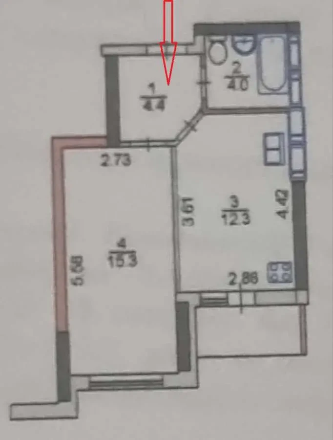 1-к квартира Київ, Солом`янський, Кадетський Гай 12 22